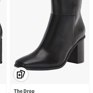 Chic Black Leather Heeled Boots